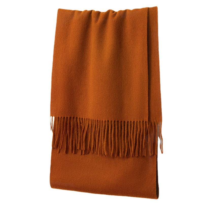 K365 2024 new Inner Mongolia manufacturers 100% wool scarf embroidery LOGO production autumn and winter unisex shawl