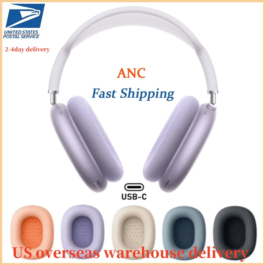 MAX Top ANC Metal for airpods Pro max 2 3 4 Headband Headphone Accessories Transparent Solid Silicone Waterproof Protective case airpods max Headphones Case