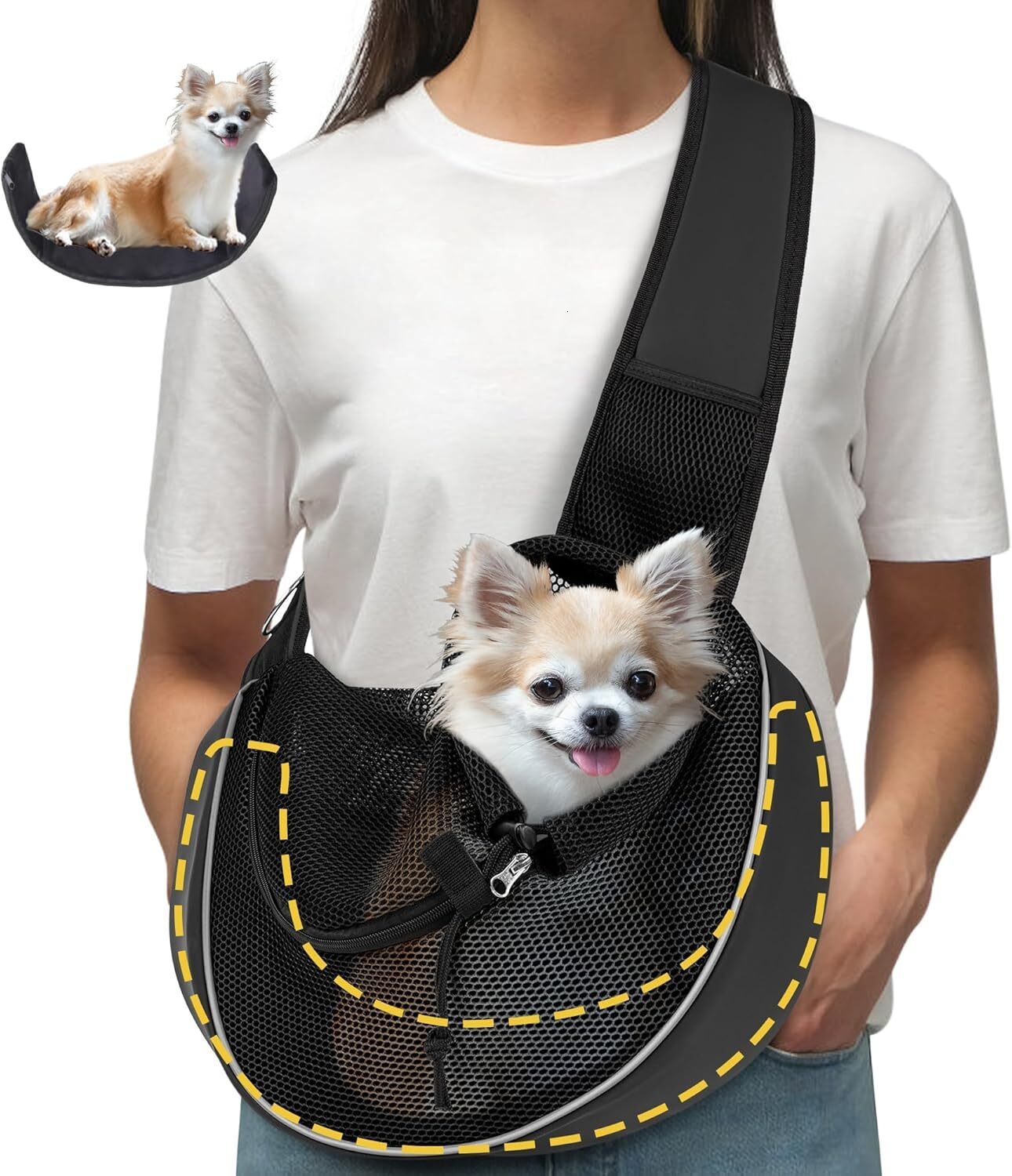 upgraded dog strap strap m black suitable for puppies cats weighing up to 10 pounds approximately 4 5 kilograms detachable hard sole and breathable me