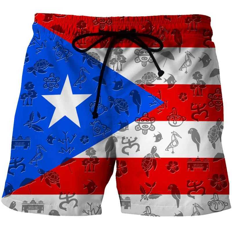 Puerto Rico 3D printed beach shorts mens Puerto Rico flag patterned surfboard shorts summer swimming trunks fast dry ice shortsW250410