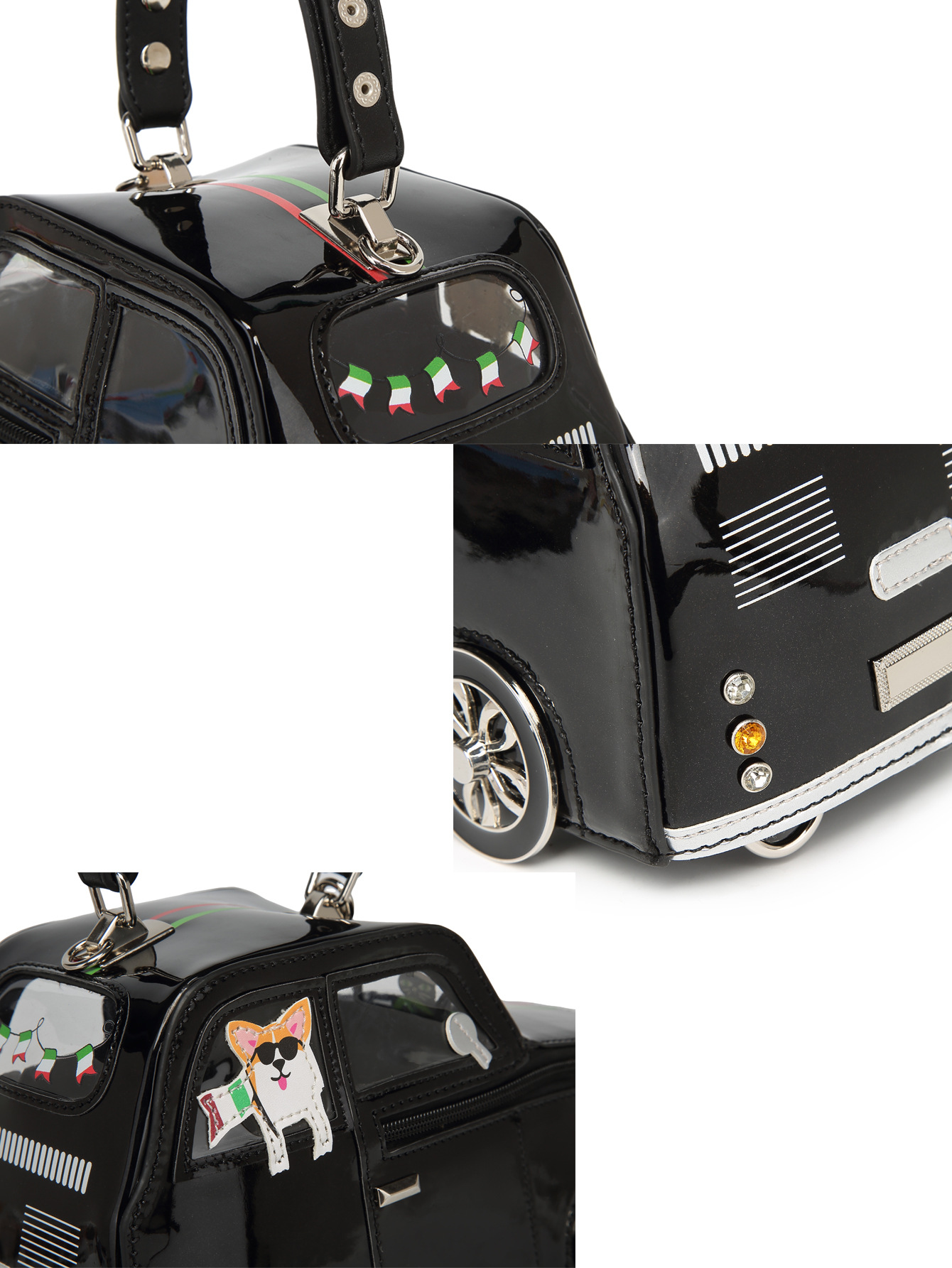 Off road Vehicle shaped Handbag Creative Unique Irregular Bag Convertible to Crossbody or Backpack Irregular Design Multi-Purpose Offroad SUV Style Sh