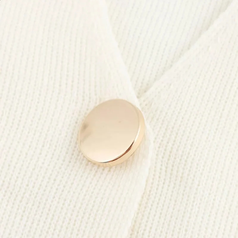 TRAF Womens Knitted Outerwear Spring Autumn Elegant Short Sleeve Jacket Coat Ladies Fashion Casual White Sweater Coat 250410