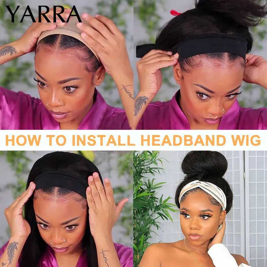 Afro Kinky Curly Headband Wig Human Hair Brazilian Curly Remy Afro Kinky Headband Wig For Black Women Machine Made No Glue YarraT251111