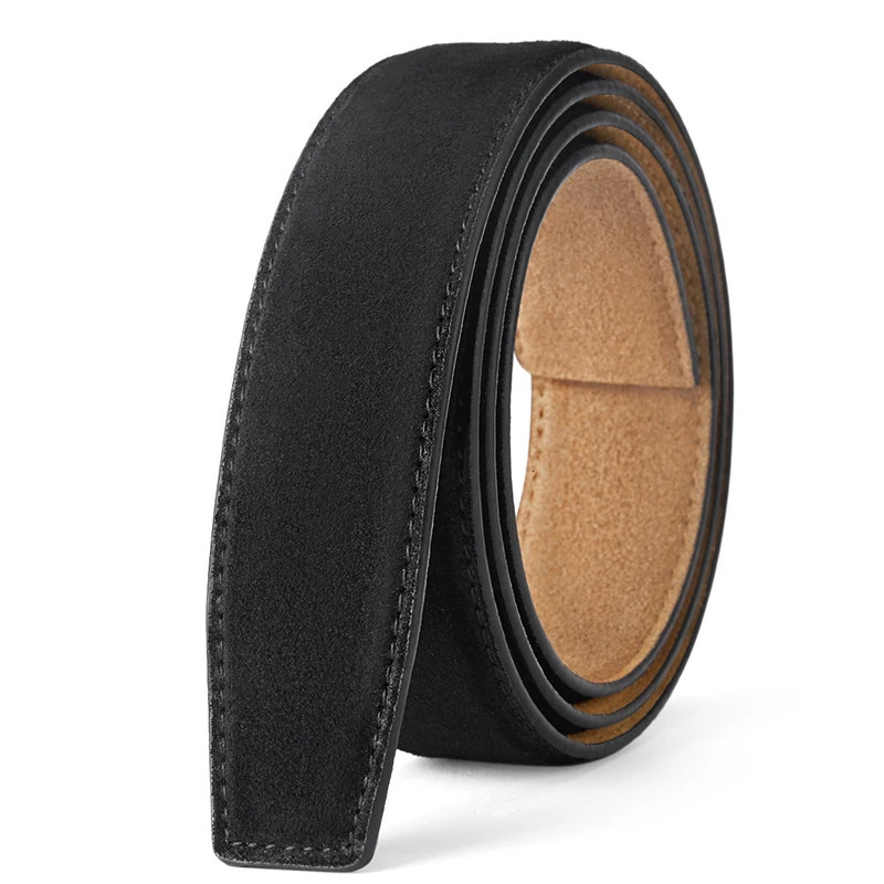 35cm Unisex Belt Suede Style er Belts Soft Leather Suitable for Automatic Buckle 251110
