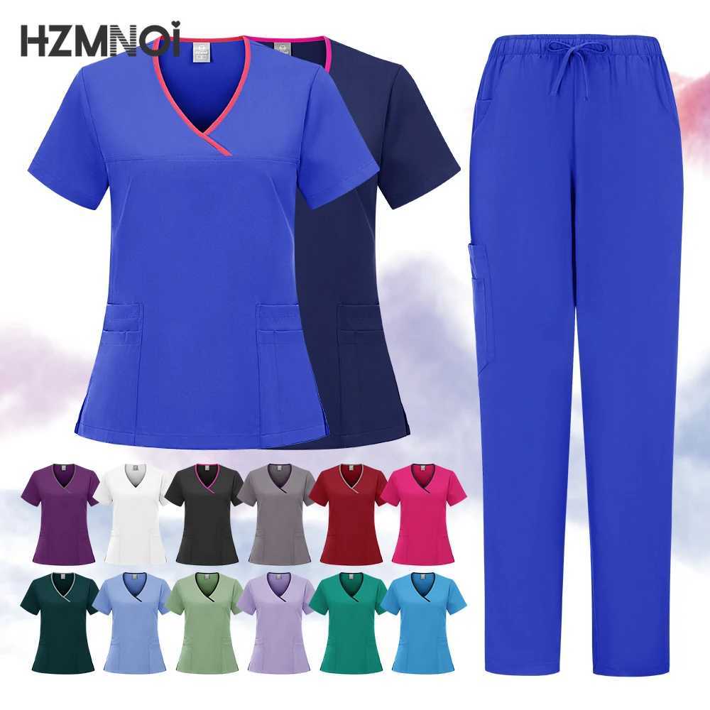 Hot Sales Scrub Sets Uniform Women Joggers Breathable Dentist Veterinary Scrubs Pet Store Pharmacy Worker Uniforms Fashion Scrub X250410