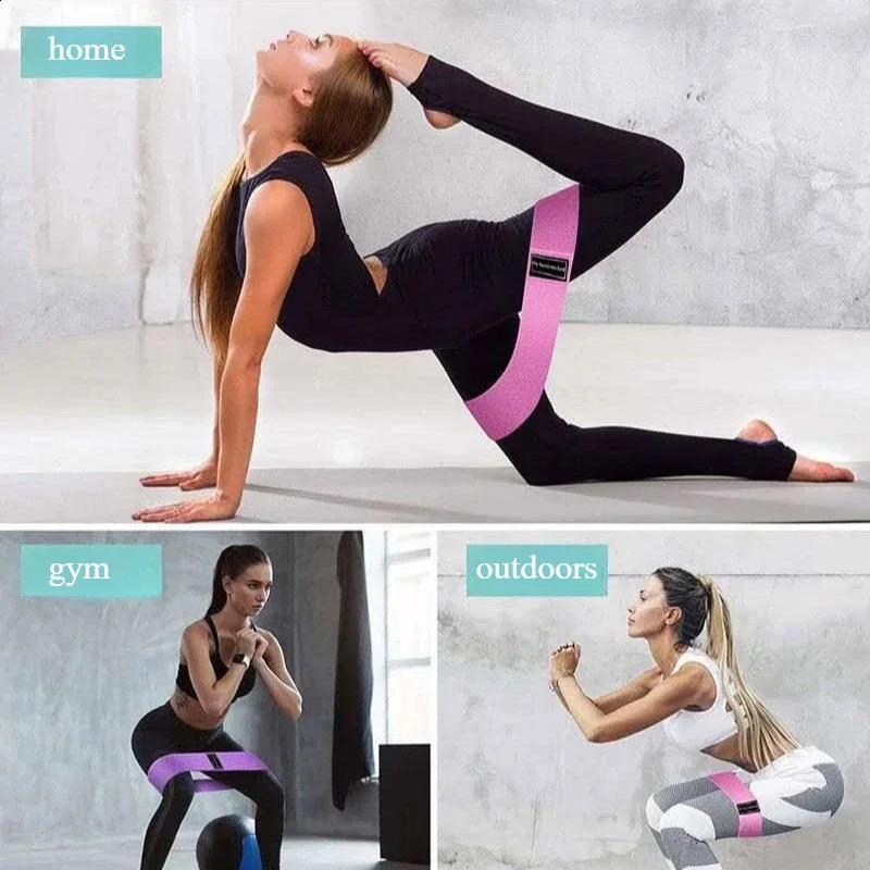 1PC Yoga Stretch Band Resistance Band Stretch Band Hip Strength Training Stretching Tension Training Hip Hoop 250410