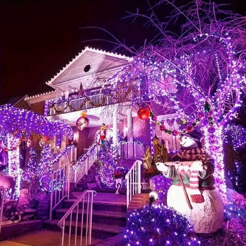 Christmas LED Solar String Lights Fairy Lights 8 Lighting Modes Waterproof Suitable for Outdoor Gardens Weddings Parties Dances Y251111