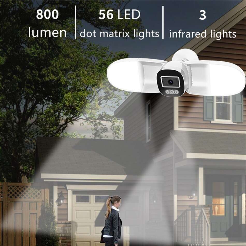 Smart HD courtyard floodlight network camera Wireless WiFi mobile outdoor waterproof monitoring