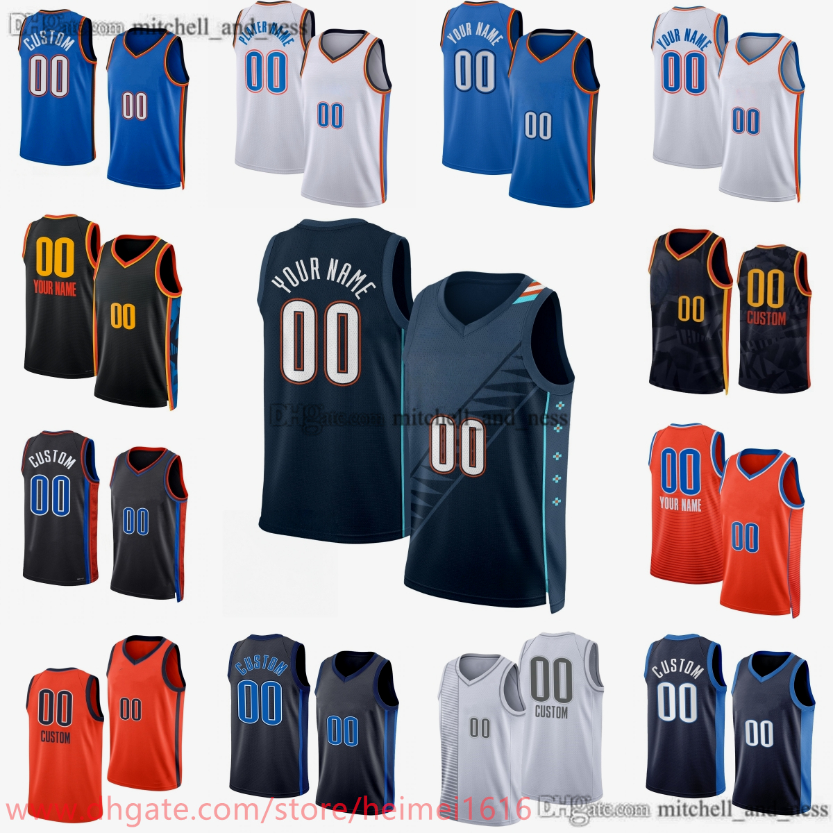 Printed New City Gilgeous-Alexander Basketball Chet Holmgren Jersey Jalen Williams Luguentz Dort Jaylin Williams Ousmane Dieng Alex Caruso Isaiah Joe Hartenstein