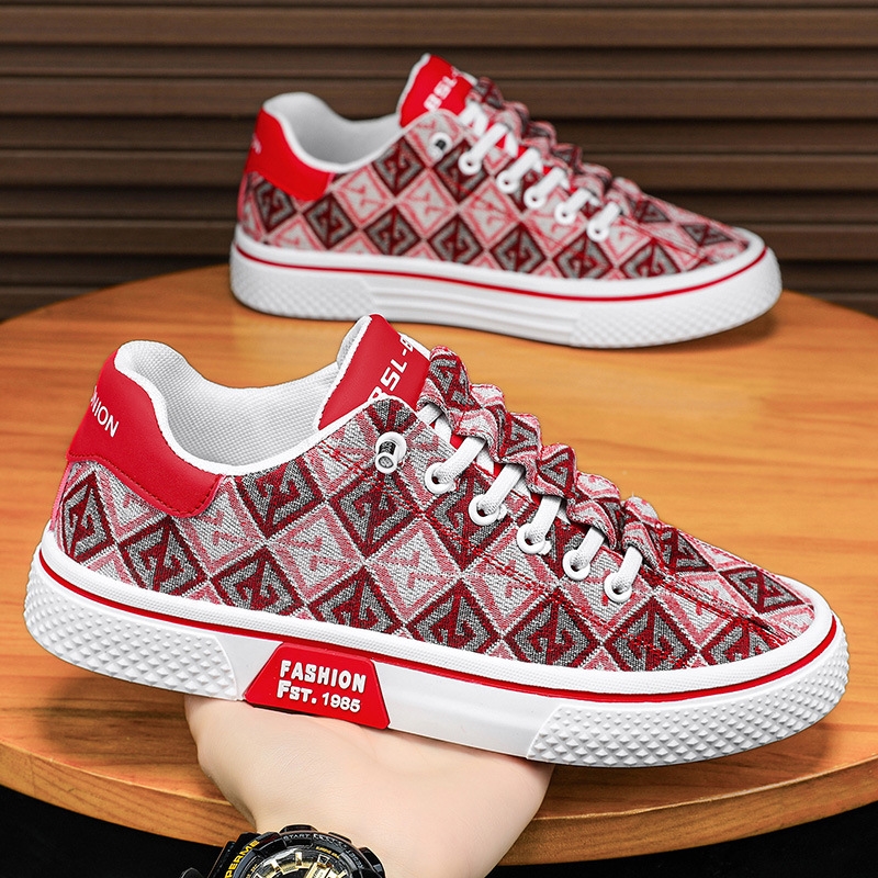 2025 new canvas casual shoes free shipping summer trend all match breathable men round head low flat men's board shoes large size a variety of co