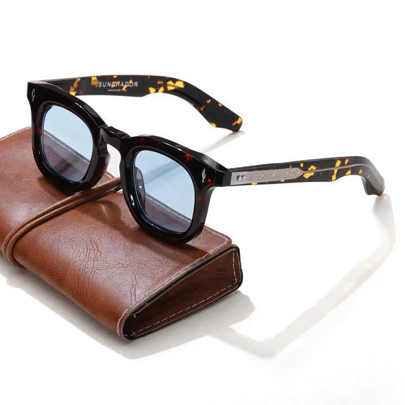 Luxury Brand Original Sunglasses Round Handmade Acetate Top Quality SUN GLASSES for Men Women Fashion Outdoor Protective Eyewear Z250411