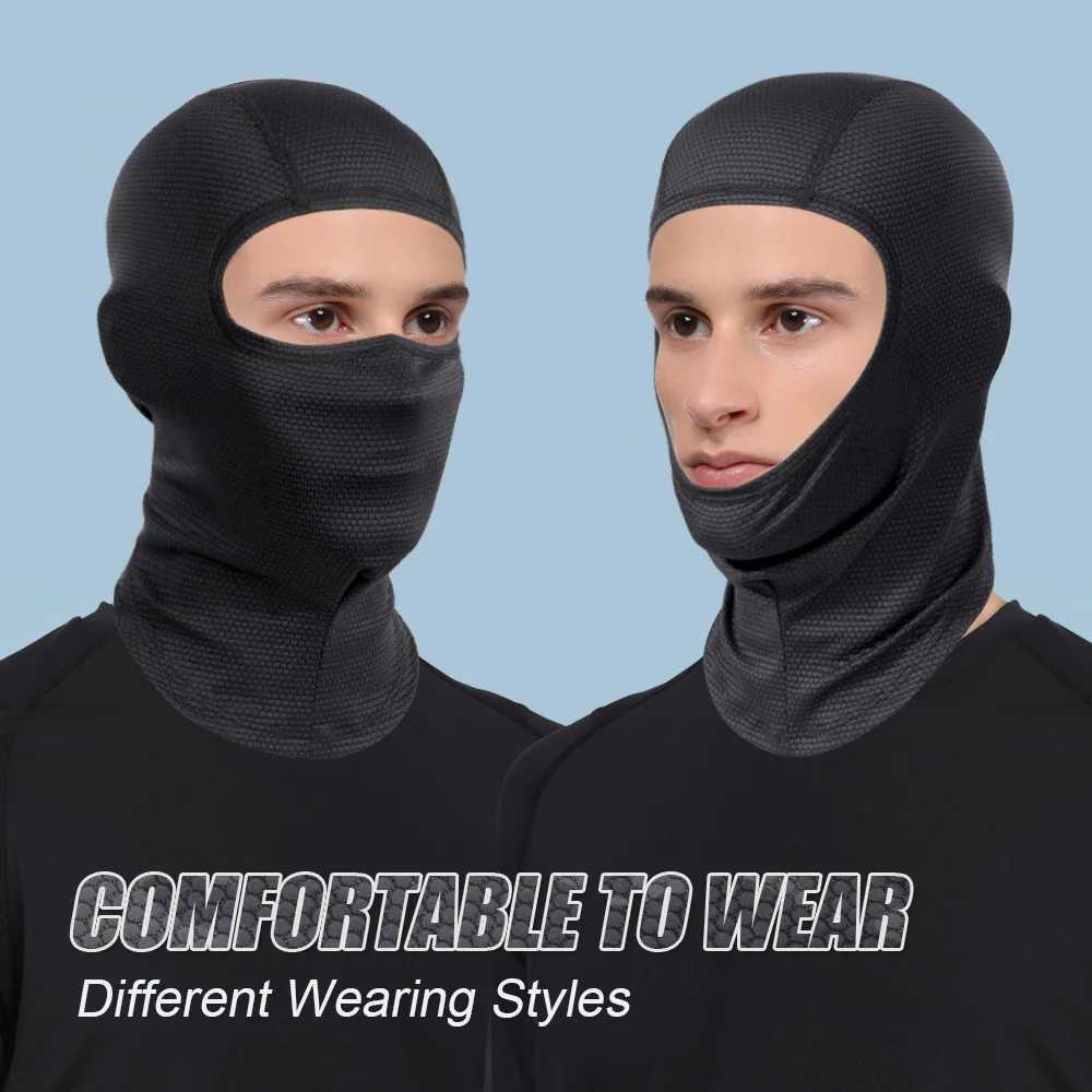 Motorcycle Cooling Full Face Mask Summer Breathable Motorbike Riding Hood Neck Cover Motocross Cycling Helmet Headgear S251110