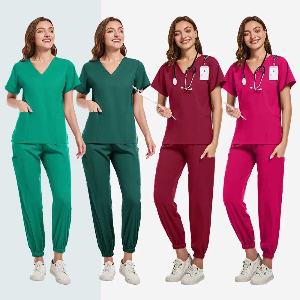Scrub Uniform Women Suit Hospital Doctor Working Clothes Medical Surgical Multicolor Workwear Unisex Nurse Accessories X2504101