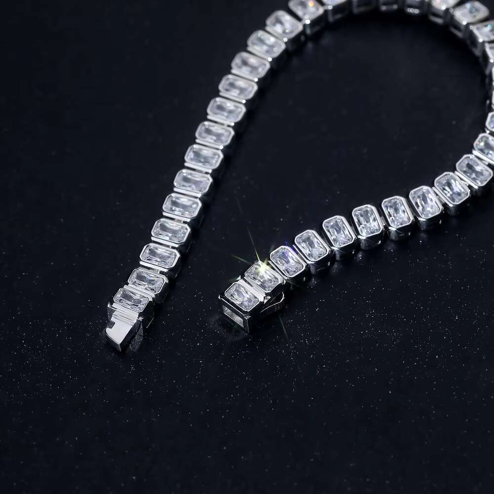Custom fashion S925 Silver Men Women Hip Hop Bracelet VVS Diamond Tennis Link zirconia GRA moissanite Bracelet