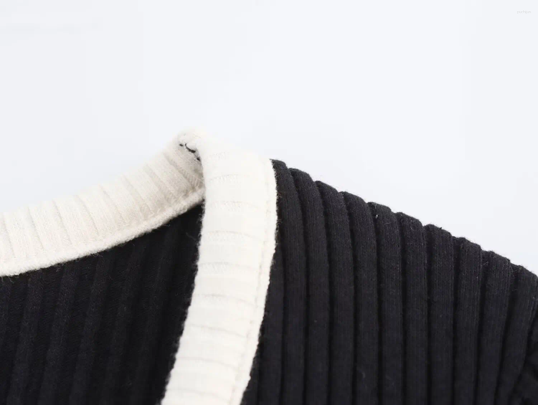 Women Sweaters Spring Product Knitted sweater Leisure Versatile Stacked Bottom V-Neck Simple Vertical Strip Knitted Sweater Top DHgate