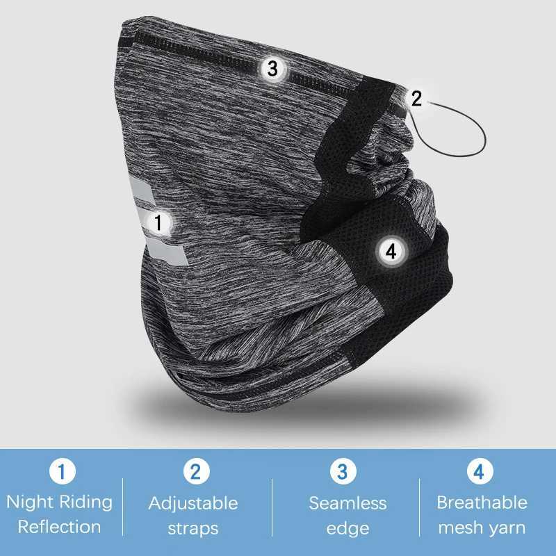 Summer Cycling Mask Camping Neck Cover Hiking Reflective Strip Breathable Adjustable Cool Motorcycle Sun Protection Men Women S251110