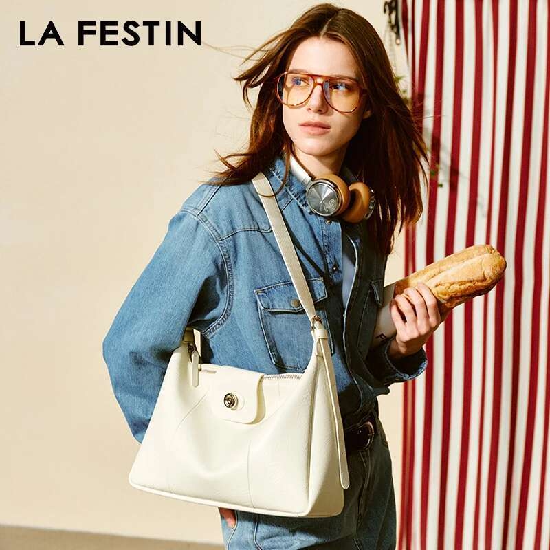 LA FESTIN Original 2024 New Women's Leather Tote Shoulder Bag Designer Cross Body Bags