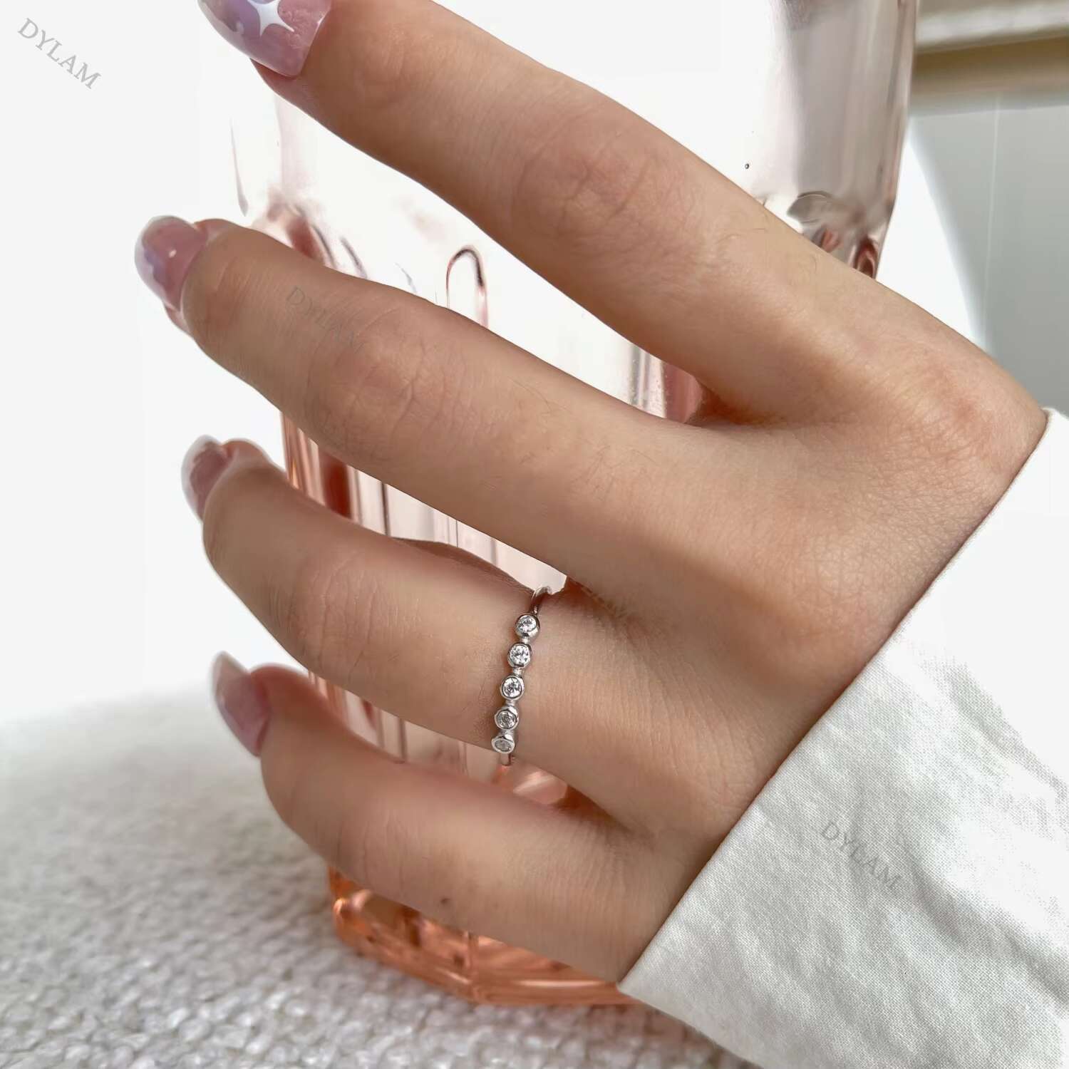 Dylam 925 Pure Silver Ring Price Moissanite 2ct Turkish Rings Moon Thai Blank Snake Pave Enamel Fork Leaf Ring