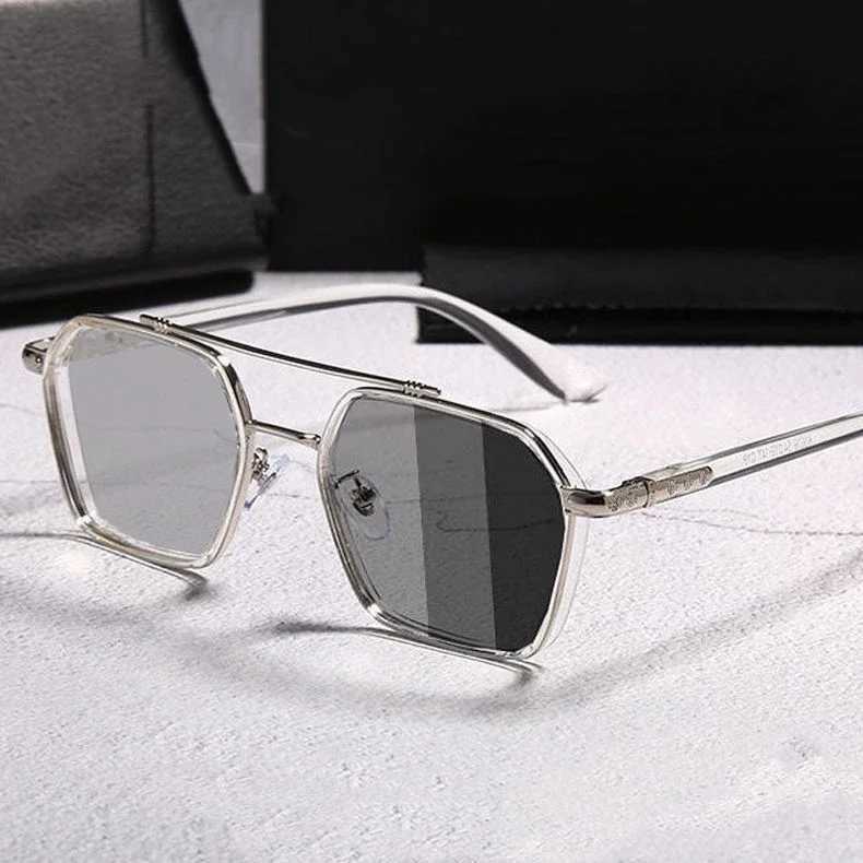 Fashion metal frame sunglasses casual driving glasses fishing business glasses outdoor glasses UV400 sunglassesT250411