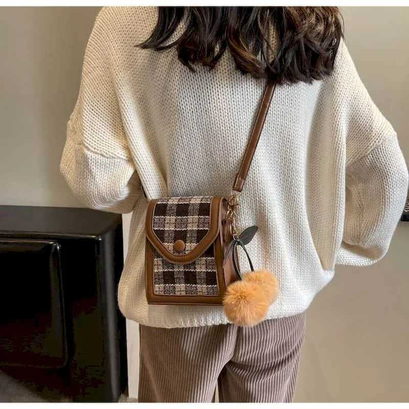 Crossbody Bags Plaid Casual Reusable Retro Shoulder Bags Niche Versatile Handbags Personal Simple Classic Mini Bags for WomenT251110