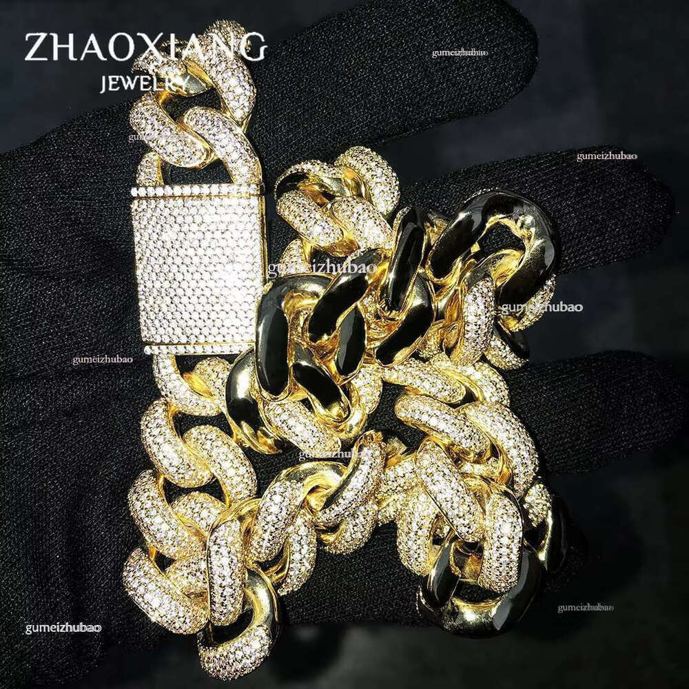 Jewelry Quality Hiphop Iced Out Cubic Zircon Cuban k Mens Brass CZ Dia Chain Necklace