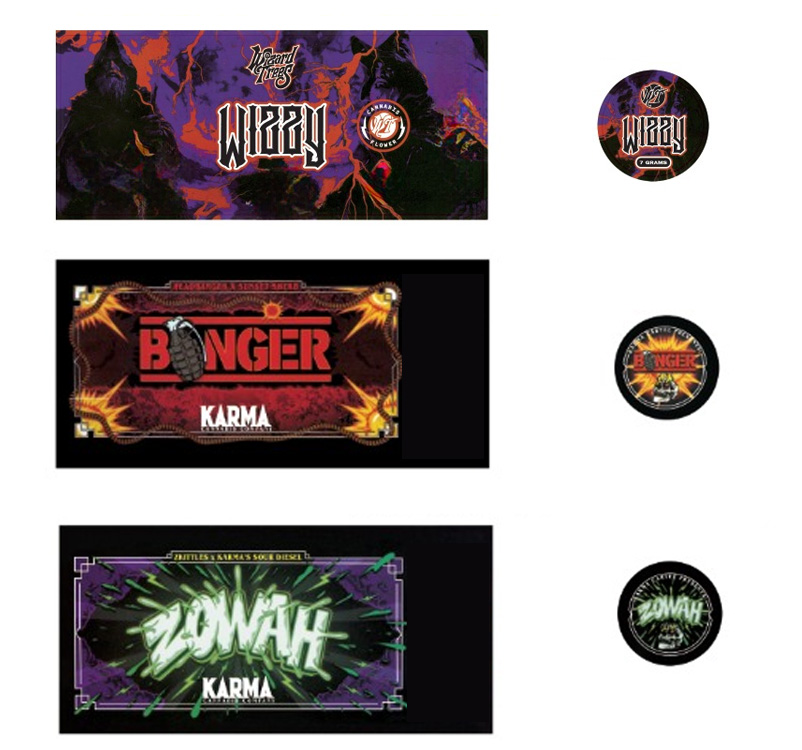Wholesales Doja Keep IT Ten Sticker Labels Package 7 Gram Flower Glass Jar Label Multi Design Hologram Laser Film Stickers Support Customs Hot Sale