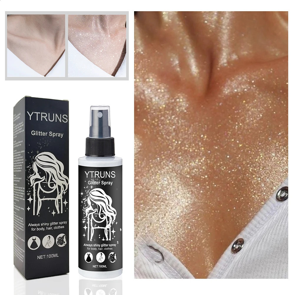 100ml high gloss glitter spray can be used for bodyhairclothes 250410