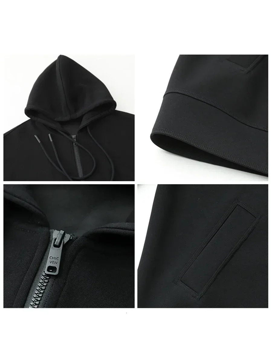 CHIC VEN Women Sweatshirts Hoodies Solid Loose Casual Hooded Female Tops Lady Coat Medium Length Overcoat Spring Autumn 251105