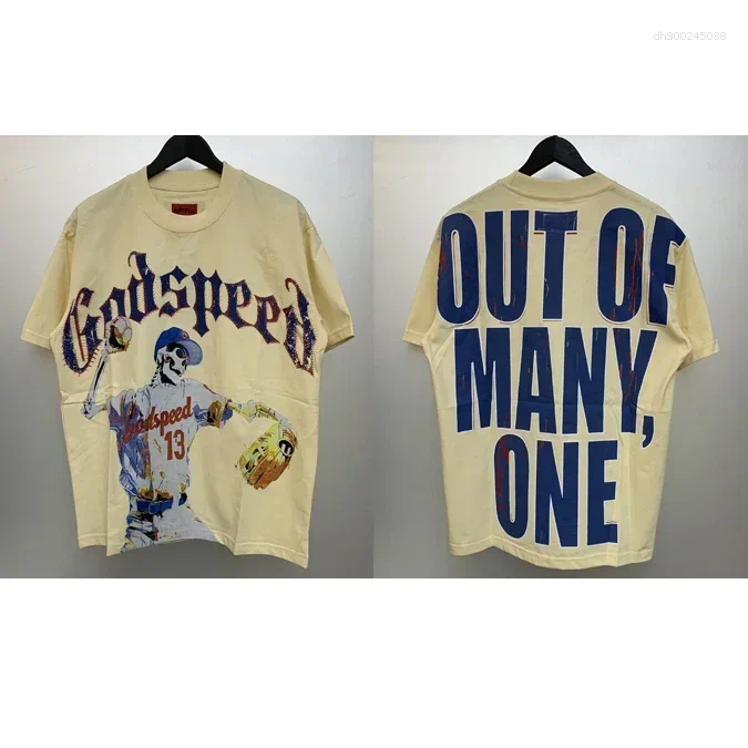 Men's T Shirts Niche Fashion Brand Seller Crew-neck Short-sleeved T-shirt Letter Printing Couple Casual Topper