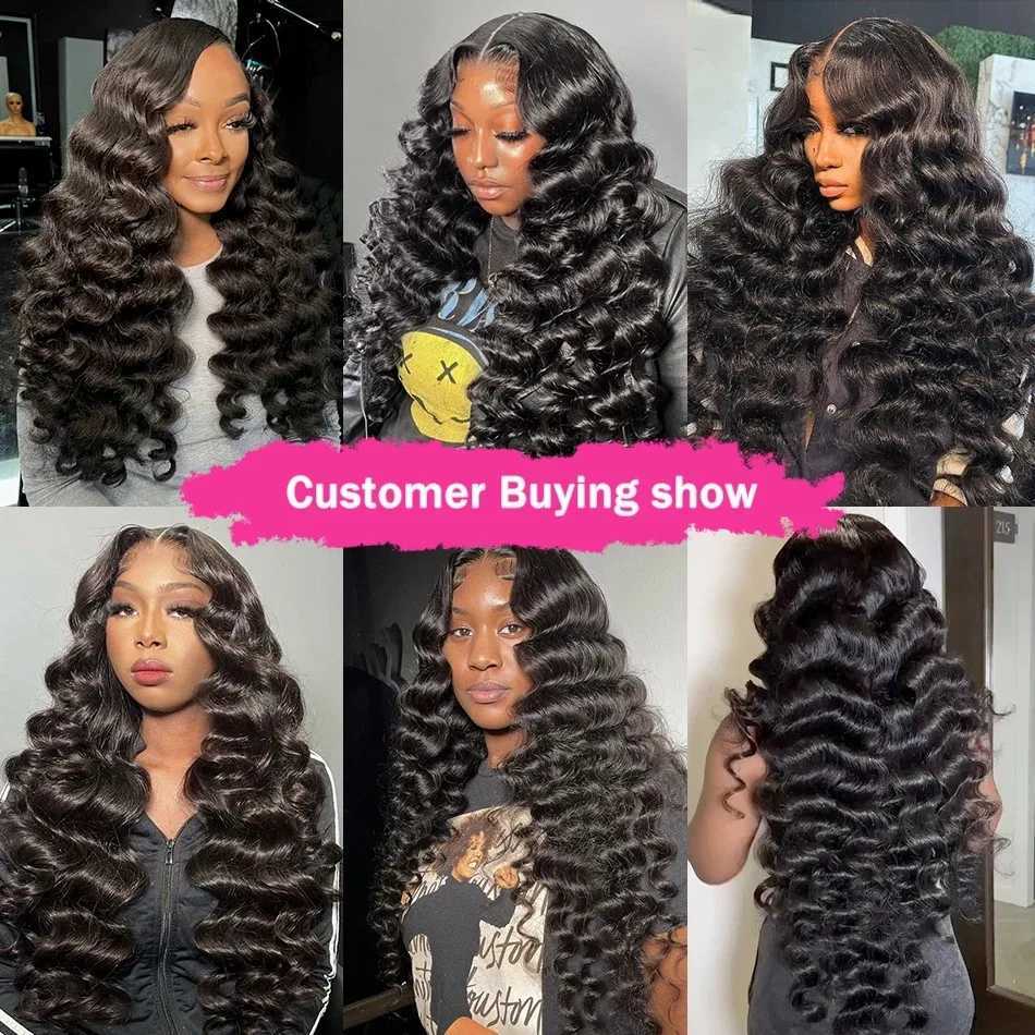 Loose Wave Human Hair Wigs 13X6 Hd Lace Frontal Wig Deep Water Wave Lace Front Wig Brazilian For Black Women 230 Density 40 InchT251111
