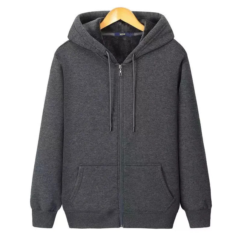 Zip Hooded menWomen Sweatshirt Navy Blue Wear Loose Autumn Solid Color Hoodie 251110