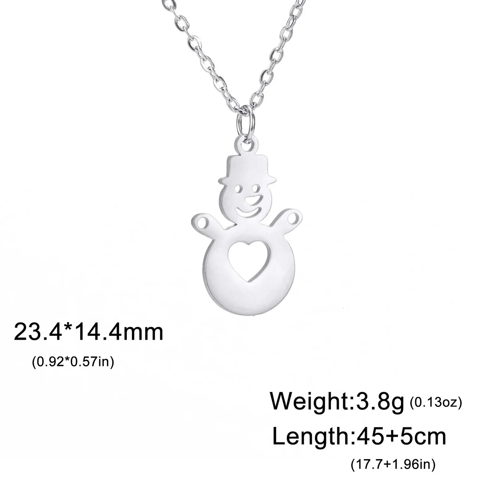Love Snowman Christmas Tree Pendant Stainless Steel Necklace Mens and Womens Fashion Trend Jewelry Product 2025 251031
