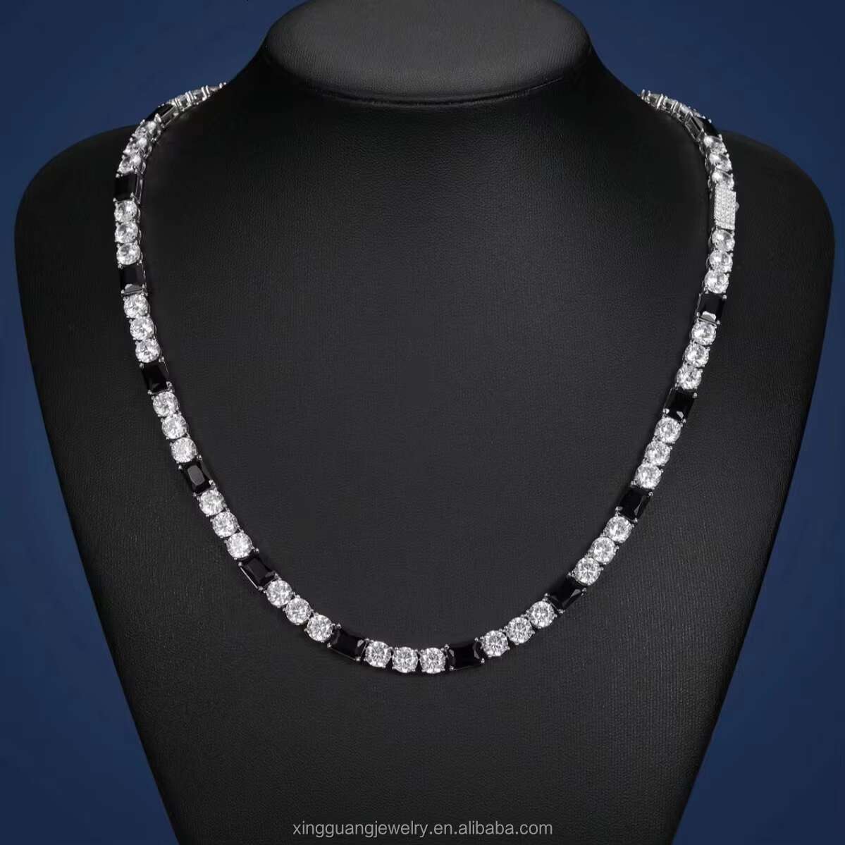 Fashion Jewelry 18k Gold Plated 925 Silver D/VVS Moissanite Diamond Tennis Chain with GRA Certificate