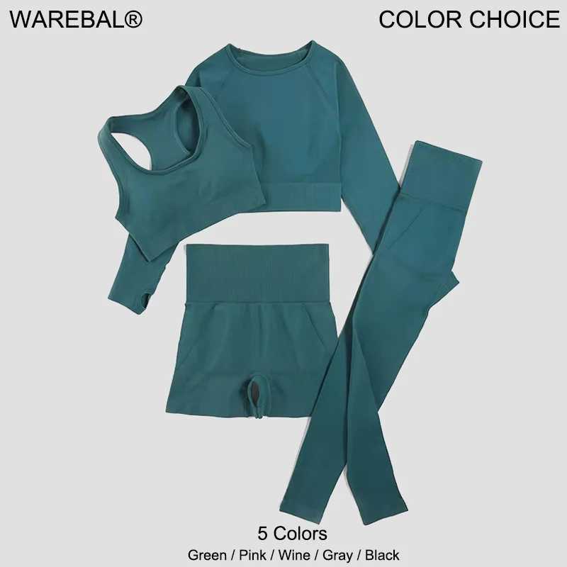 WAREBALL 2/3/4 seamless yoga set gym clothing sportswear yoga set womens fitness set track and field set sports bra gym legsW250411