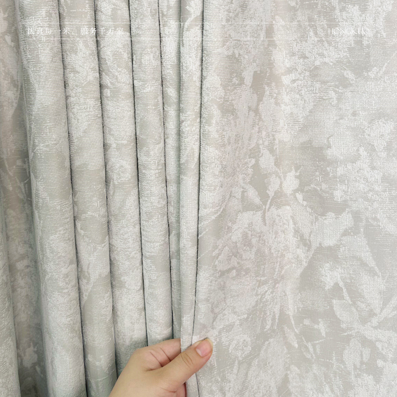 D328 original quality original weight yarn-dyed jacquard chenille blackout curtain