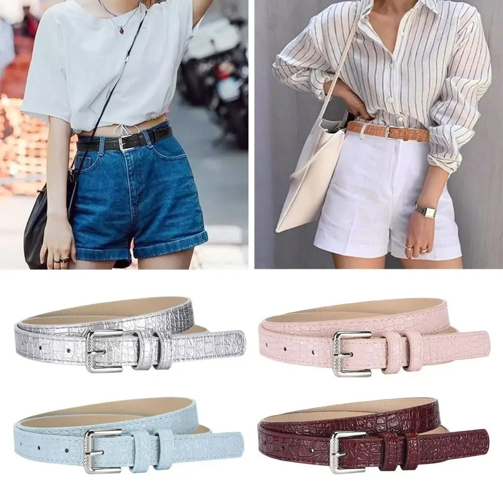 Fashion Pattern Womens Belt PU Leather Simple Waistband Belts Leather Belt Pants 251031