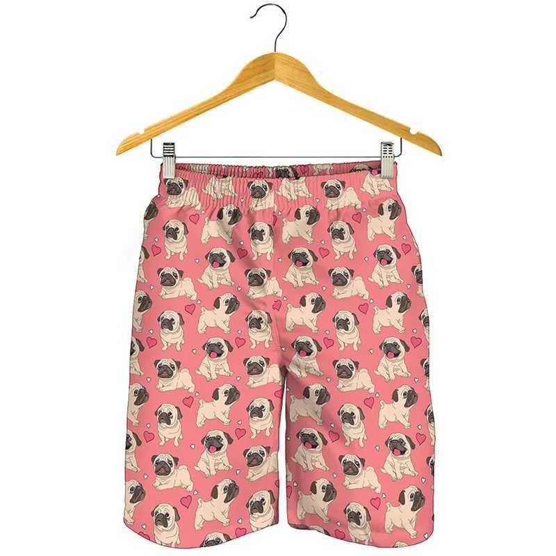 Cute pet dog 3D printed beach shorts childrens summer street ultra-fine shorts mens surfboard shorts cool swim trunksW250410