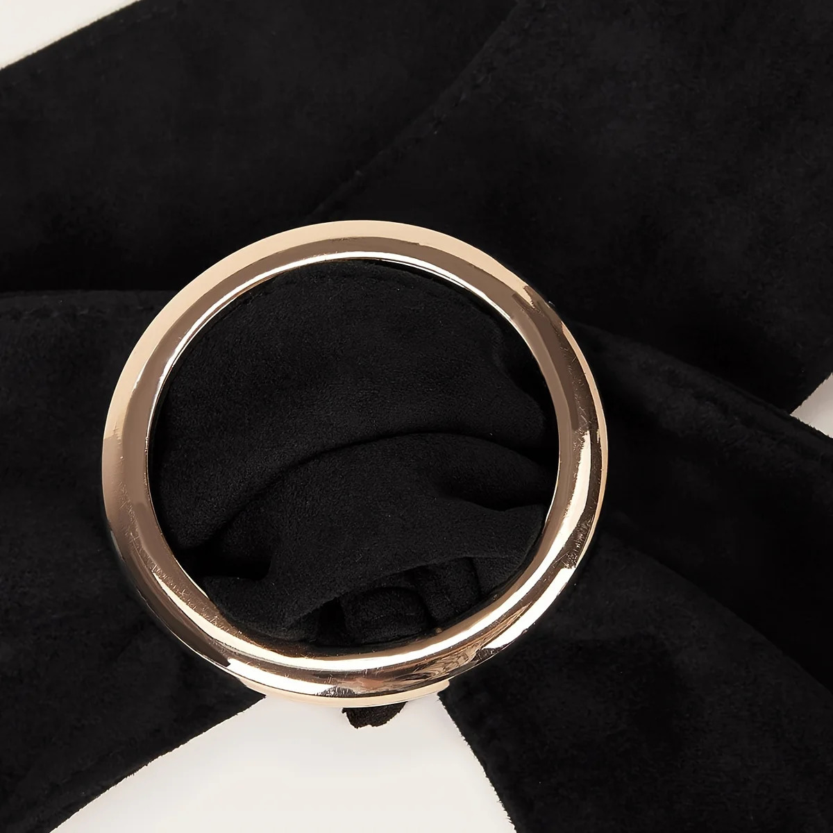 Fashionable and elegant retro womens high-end round buckle suede waist belt soft and comfortable versatile with a wide ribbon 251110