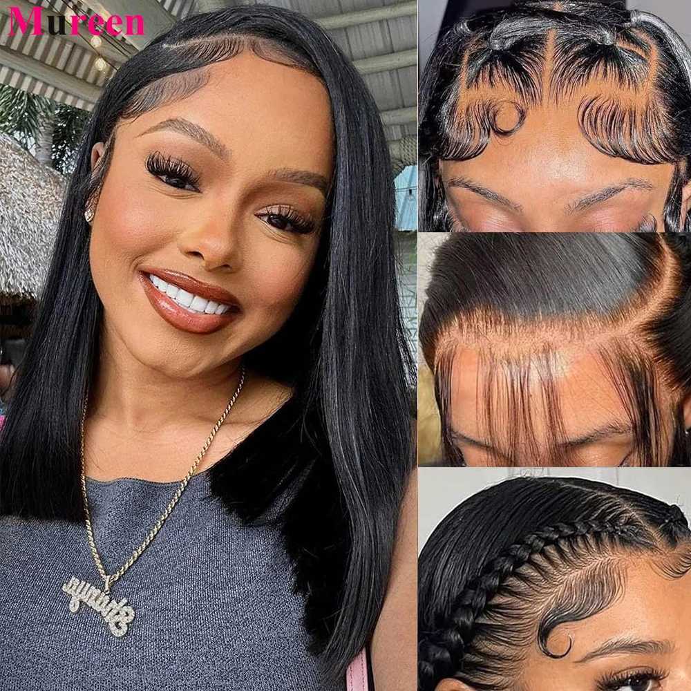 250 Density Bob Wig Human Hair 13x4 HD Lace Front Wigs Human Hair Glueless Straight Lace Frontal Human Hair Wigs for WomenT251111