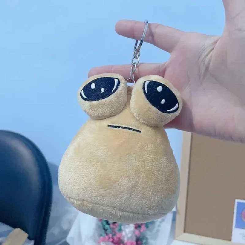 Hot 10cm Game My Pet Alien Pou Plush Keychain Furdiburb Emotional Alien Plush Filling Animal Pou Doll Childrens Birthday Gift W250411