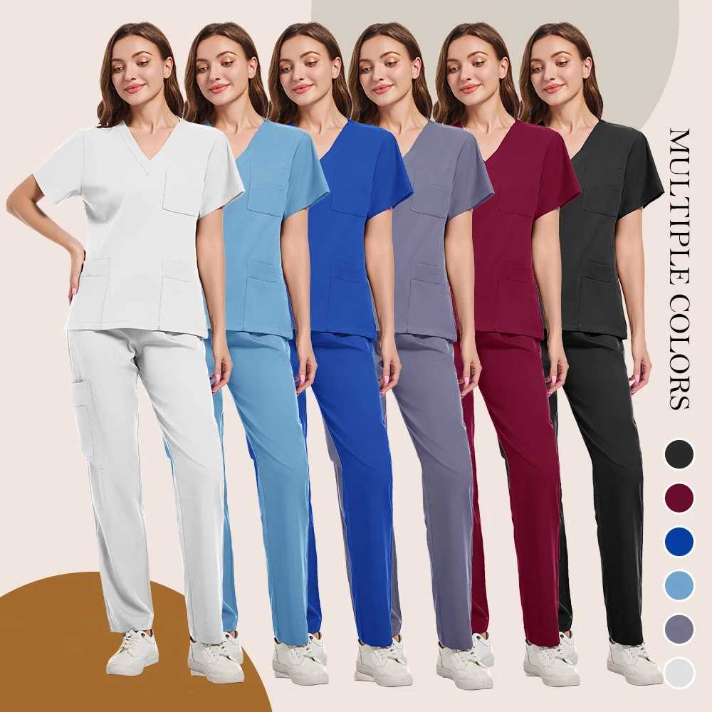 Nurse Uniform Woman Hospital Doctor Mens Medical Sweatshirt Nursing Pants Unisex Workshop Uniforms Beauty SPA Work Clothes New X250410