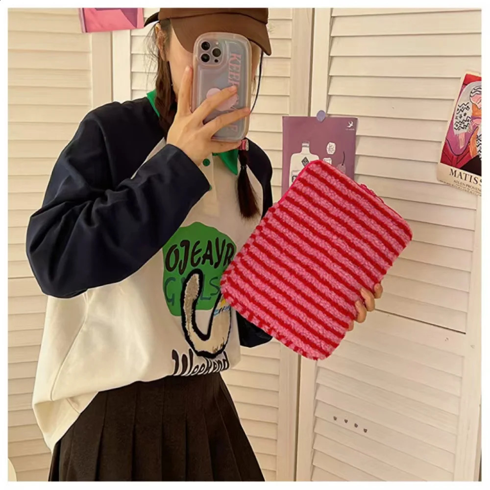 Soft Plush Liner Bag Tablet Laptop Sleeve For 13.3 14 15 Microsoft 15.6 Inch Notebook Cover 250407