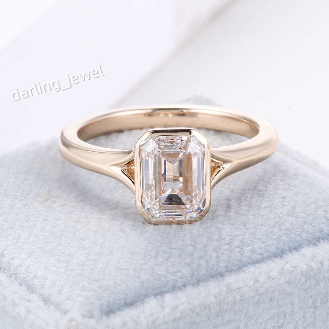 Silver Engagement Moissanite Diamond Ring Men Women 925 Silver Promise Finger Rings VVS Clarity
