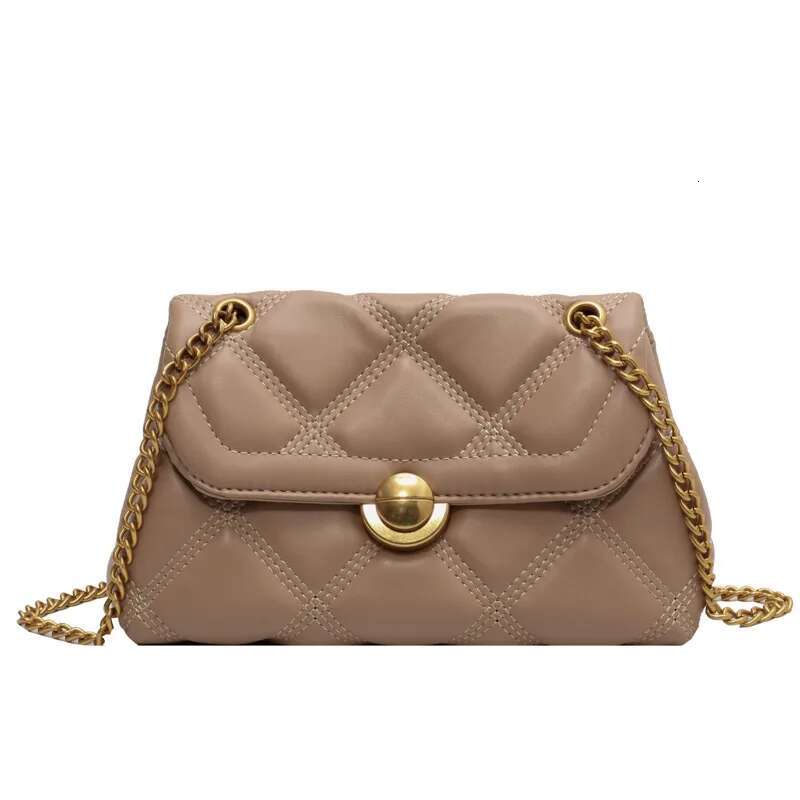 2025 New Retro Fashion Designer Women's High Quality Texture Shoulder Ribbed Soft Leather Diagonal Chain Underarm Bag PU Material Car Bag5