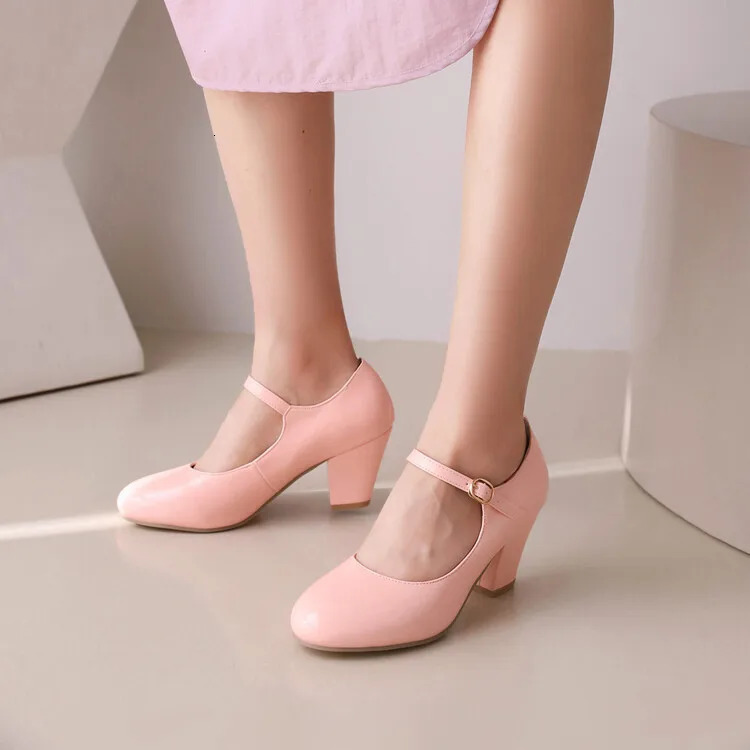 LIHUAMAO red Mary jane shoes high heel women shoes wedding ankle strap pumps party cosplay uniform dress lolita shoes dancing 251106