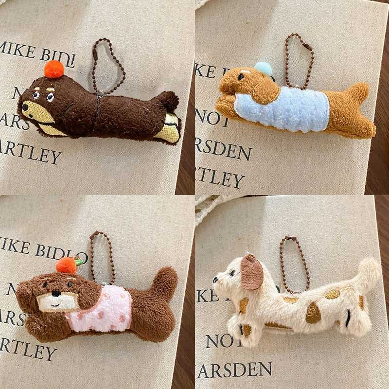 Kavay Dog Sausage Plush Keychain Cartoon Puppy Filled Keychain Cute Keyholder Pendant Bag Hanging Decoration Couple Gift W250411