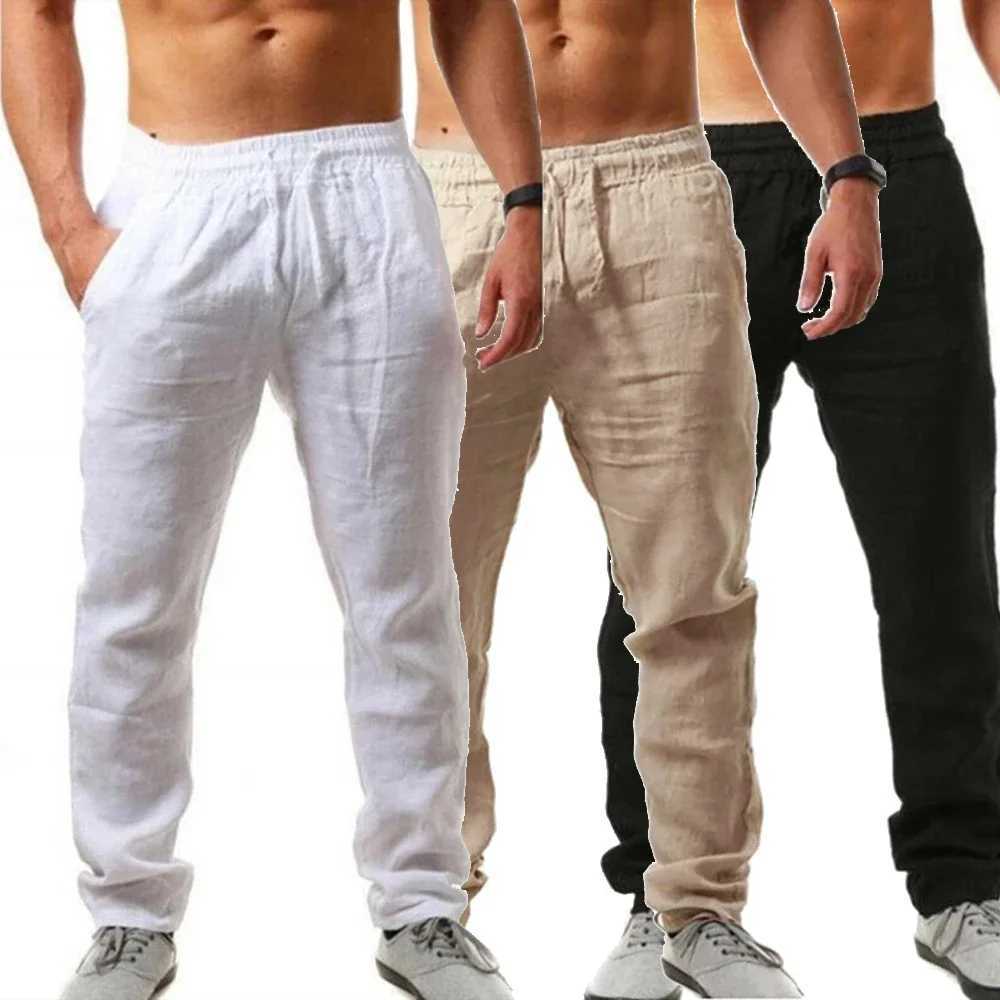 Mens casual pants summer mens breathable high-quality Trouser sports pants solid color fitness pants jogging fitness streetwearXJ250410