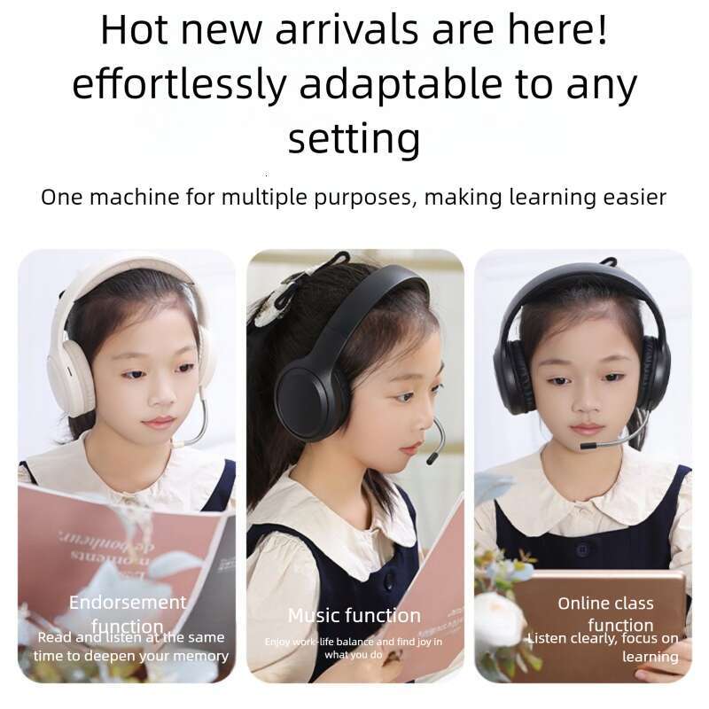 Famous Brand New DR Wireless Children S Learning Ear Back Over Bluetooth Headphones Long Battery Life Headset