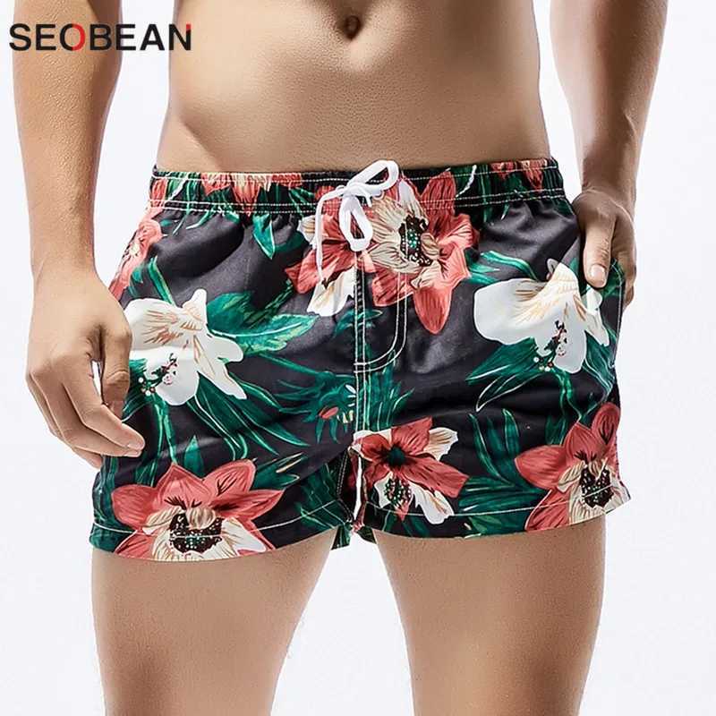 SEOBEAN brand color mens board shorts mens casual summer beach shorts menW250410