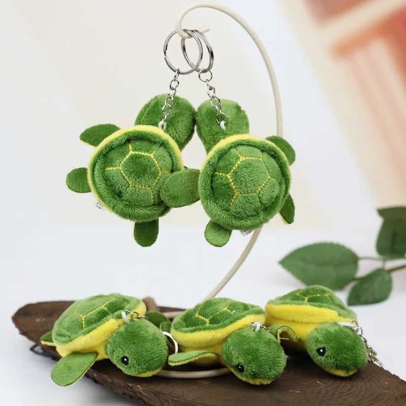 Soft plush turtle doll keychain cute cartoon Tortoise bag pendant childrens toy car keychain mens anime keychain new fashion W250411